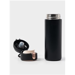 Термокружка Мастер К Simple, 420 мл, с термометром, сохраняет тепло до 8 ч, нержавеющая сталь, чёрная