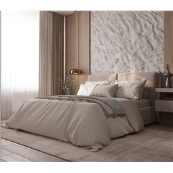 Постельное белье из вареного хлопка ХВ-014 бежевая полоса