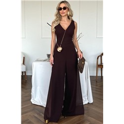 Комбинезон нарядный шоколадного цвета