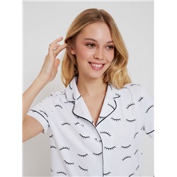 Пижама жен. Sleepeyes белый принт CONCEPT CLUB