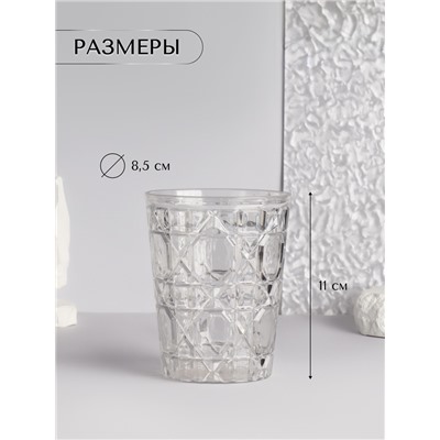 Органайзер - подставка для хранения косметики «Хрусталь», d = 8,5 × 11 см, цвет прозрачный