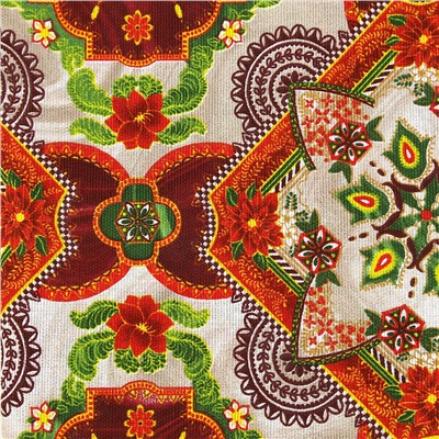 "Барокко" Скатерть рогожка 150х150см, 171г/м2, хлопок 100%, "Домашняя мода" (Россия)