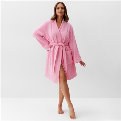 Халат махровый женский Girl power, размер 50-52, розовый