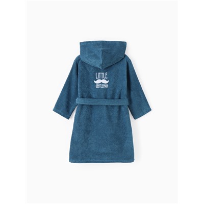 Халат махровый детский «Этель. Джентльмен», размер 34 (122-128 см), синий