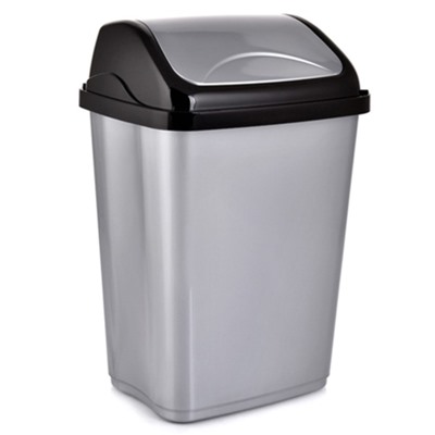 Бак для мусора пластиковый Vittorio Dustbin HobbyLife, крышка-маятник, 16 л, МИКС
