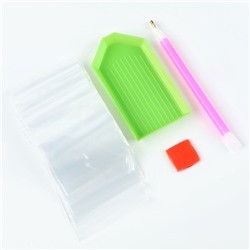 Алмазная мозаика с полным заполнением на холсте «Драгоценный единорог», 30×40 см