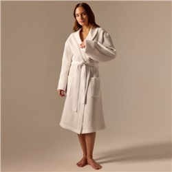 Халат вафельный женский SL HOME: Basic «Блан де Блан», хлопок 100%, белый