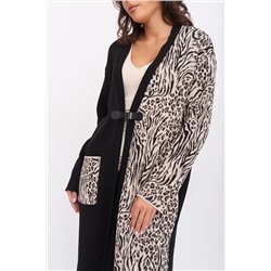 Кардиган Д 3272/черно-бежевый