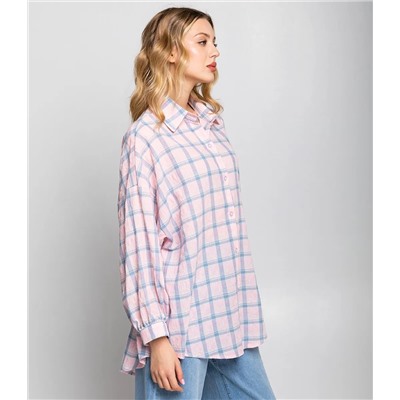 Рубашка #КТ22305, розовый