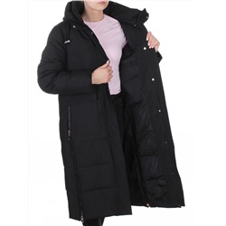 8359 BLACK Пальто зимнее женское (200 гр. холлофайбер)