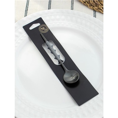 Ложка чайная Magistro «Фолк», длина 12.3 см, нержавеющая сталь, чёрная