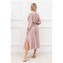 Бежевое платье с принтом Остин №1