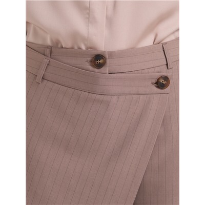 Брюки серо-коричневые с запахом