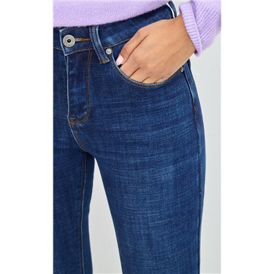 Джинсы утепленные женские P122-0137W d.blue