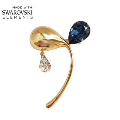 Брошь с кристаллами Swarovski
