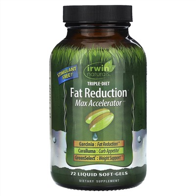 Irwin Naturals, Triple-Diet Fat Reduction + Max Accelerator, 72 желатиновые капсулы