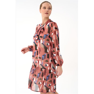 Платье Нежный акцент  – 2 (алый)