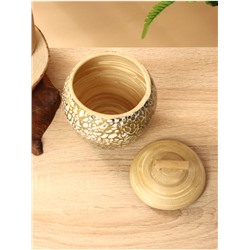 Банка для сыпучих продуктов, 12×12×12.5 см, бамбук