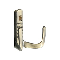 Крючок мебельный ТУНДРА TKd=011, двухрожковый, бронза, 4 шт. TMP