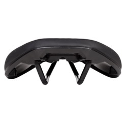 Седло велосипедное MTB COMIRON SAGAN M046A 245X155, Технологии: DW, ED. Верх: PU принтованный глянец, Цвет: Чёрный+Серый  /уп 40/