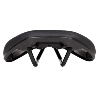 Седло велосипедное MTB COMIRON SAGAN M046A 245X155, Технологии: DW, ED. Верх: PU принтованный глянец, Цвет: Чёрный+Серый  /уп 40/