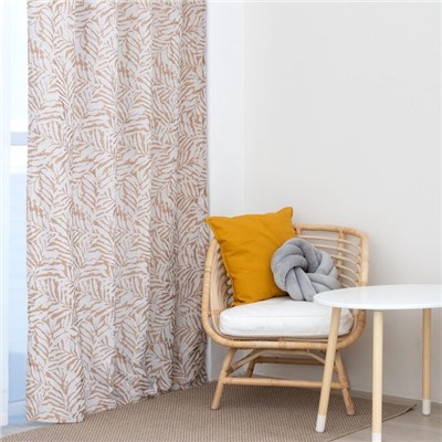 Штора портьерная «Этель. Элит», бежевая, 130×300 см