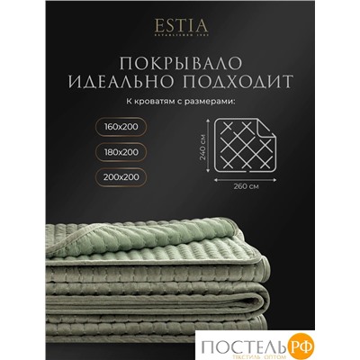 Estia ЭЛА зелен. Покрывало 240х260, 1 пр., 100% полиэстер