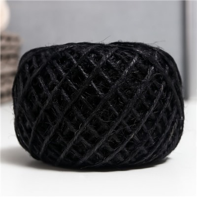 Пряжа 100% джут "Softino Jute Colored" 50м ±2м чёрный 50 гр