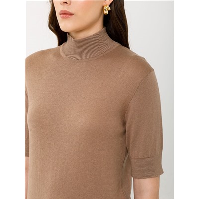 Водолазка вязаная с коротким рукавом