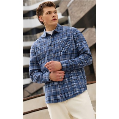 Рубашка F521-0460 grey