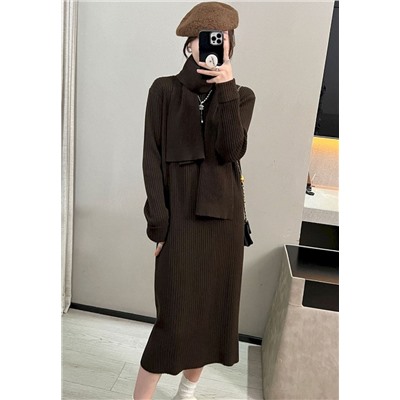 Eleganzza Платье с шарфом 828