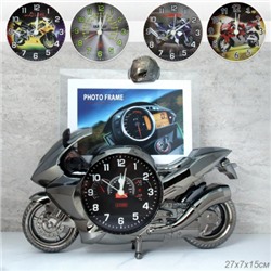 Часы фоторамка Мотоцикл 25 см / PF003B /уп 60/