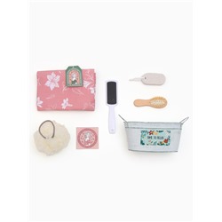 Набор подарочный «Этель» Lilies, 5 предметов, полотенце, мочалка, расчёска