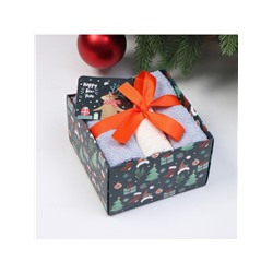 Полотенца махровые «Этель. Новогодние забавы», 30×30 см - 3 шт., хлопок 100%