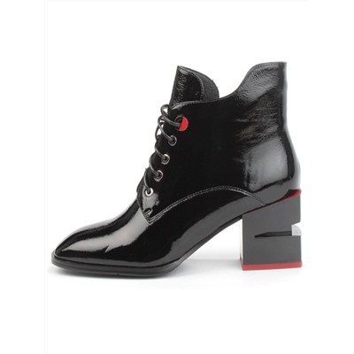 01-C3694-21R100M BLACK Ботинки демисезонные женские (натуральная кожа, байка)