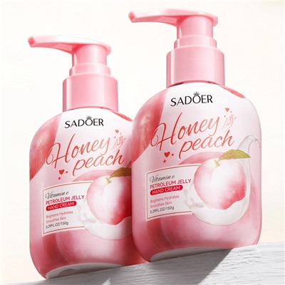 (НЕМНОГО ПОДТЕКШИЙ) Крем для рук "Медовый Персик" Sadoer, 150 гр.