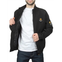 EM25057 BLACK Куртка-бомбер мужская демисезонная (100 гр. синтепон)