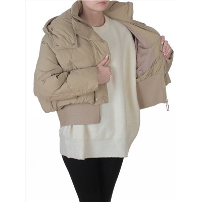H24-033 BEIGE Куртка пуховая зимняя женская (пух)