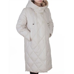8388 MILK Пальто стеганное зимнее женское оверсайз (200 гр. холлофайбер)