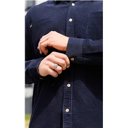 Рубашка вельвет F221-0470 blue