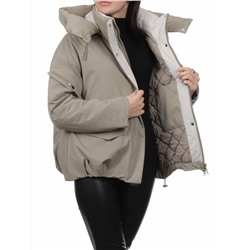 H24-816 GRAY BEIGE Куртка зимняя женская (150 гр. холлофайбер)
