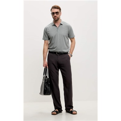 Брюки лен F511-0851 d.grey