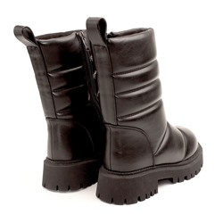 Stylele K-74К-МП/Z Полусапожки женские чер иск кожа, подклад нат шерсть