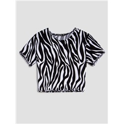 Футболка с коротким рукавом, Zebra Black/White