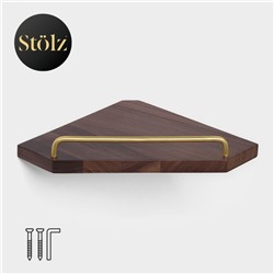 Полка настенная Stölz Hölzern Premiere, ореховое дерево, алюминий