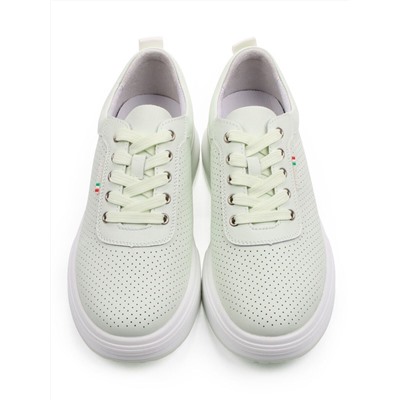 03-YH324-3 LT. GREEN Полуботинки спортивные женские (натуральная кожа)