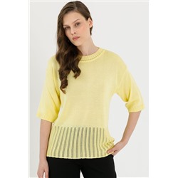 Блуза вязаная жёлтого цвета