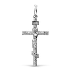 Серебряный крест нательный 925 пробы - 001