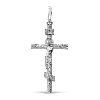Серебряный крест нательный 925 пробы - 001