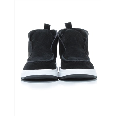 01-5280-5 BLACK Ботинки демисезонные женские (натуральная замша, байка)